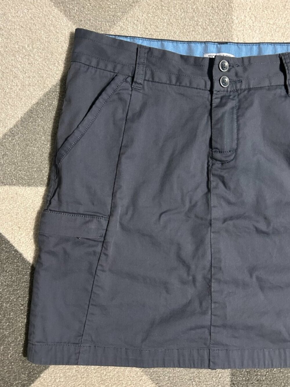 Toad & Co Gray Cargo Organic Cotton/Nylon Blend Outdoor Mini Skirt Women's 8 - Picture 2 of 10